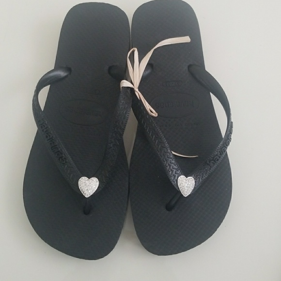 black and silver havaianas
